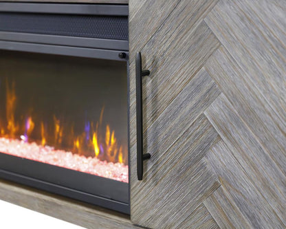 Martin Furniture - Palisades 96in Fireplace Console In Gray - IMPA396FP veiw 6