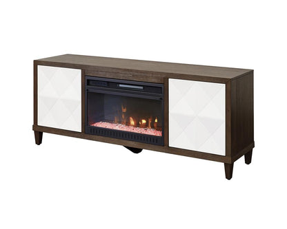 Martin Furniture - Stellar Modern Wood 65in Fireplace Console with with doors In Brown - IMSL360FP veiw 1