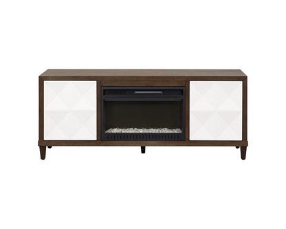 Martin Furniture - Stellar Modern Wood 65in Fireplace Console with with doors In Brown - IMSL360FP veiw 2