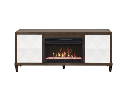 Martin Furniture - Stellar Modern Wood 65in Fireplace Console with with doors In Brown - IMSL360FP veiw 3