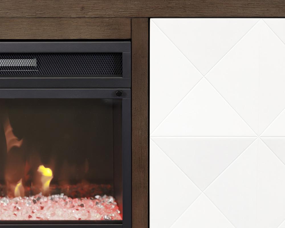 Martin Furniture - Stellar Modern Wood 65in Fireplace Console with with doors In Brown - IMSL360FP veiw 5