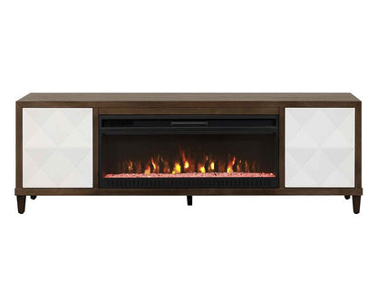 Martin Furniture - Stellar Modern Wood 81in Fireplace Console with with doors In Brown - IMSL380FP veiw 3