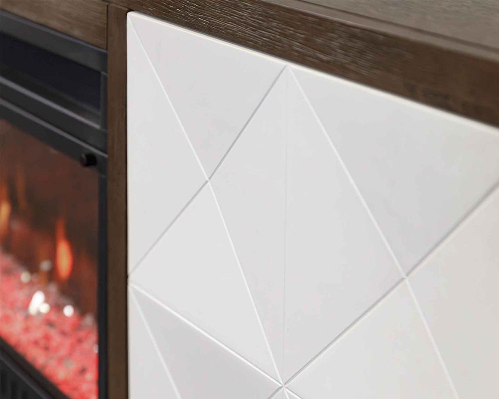 Martin Furniture - Stellar Modern Wood 81in Fireplace Console with with doors In Brown - IMSL380FP veiw 6