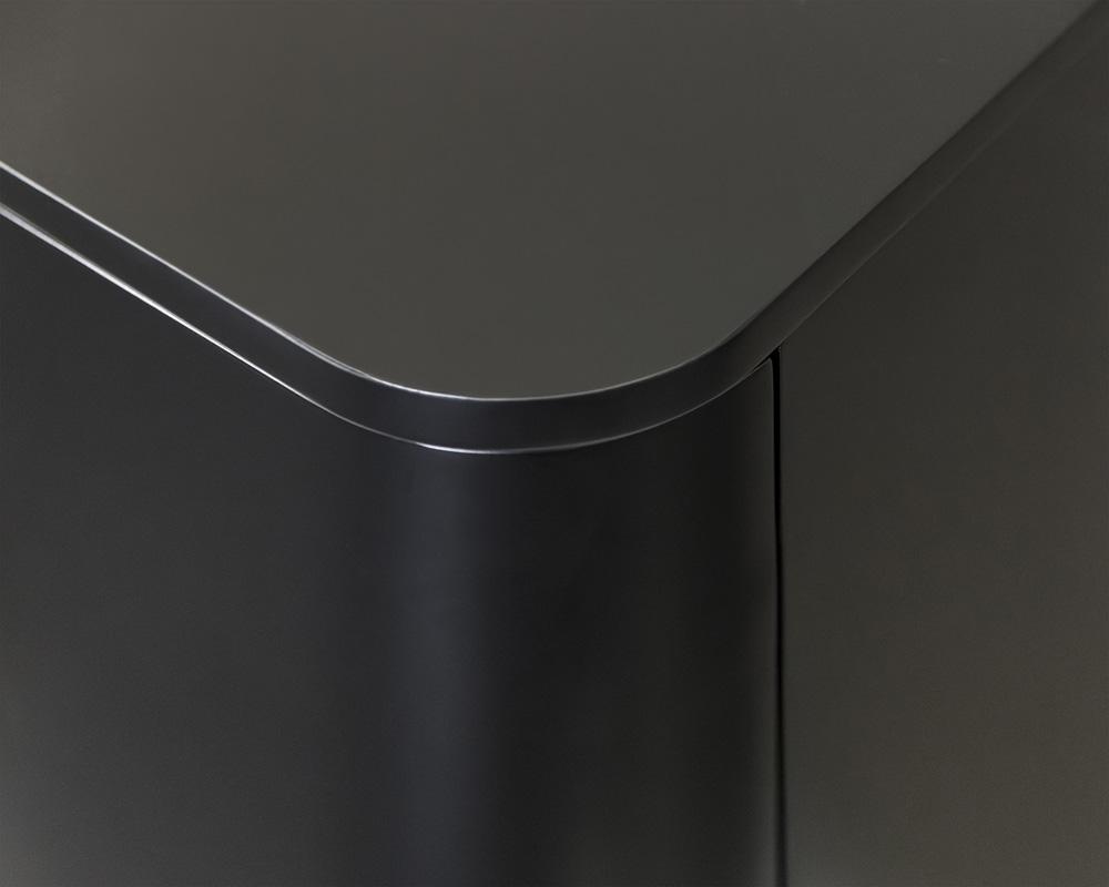 Martin Furniture - Uptown Modern 76in Fireplace Console In Black - IMUP370FPB veiw 7