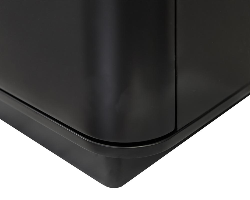 Martin Furniture - Uptown Modern 76in Fireplace Console In Black - IMUP370FPB veiw 8