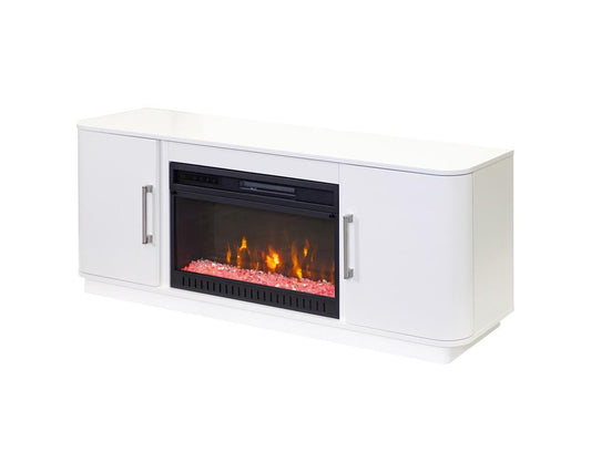 Martin Furniture - Uptown Modern 60in Fireplace Console In White - IMUP360FPW veiw 1