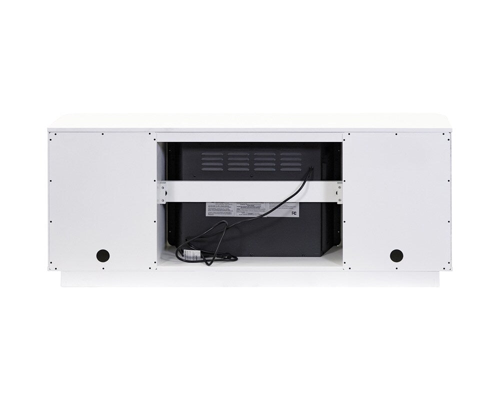 Martin Furniture - Uptown Modern 60in Fireplace Console In White - IMUP360FPW veiw 4
