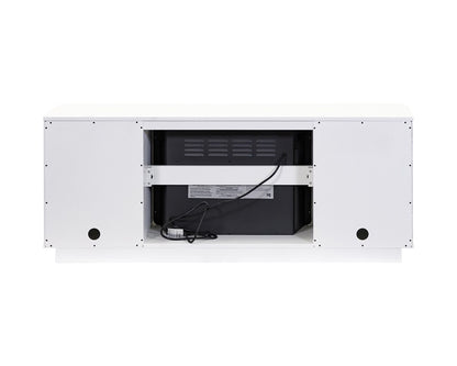 Martin Furniture - Uptown Modern 60in Fireplace Console In White - IMUP360FPW veiw 4