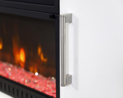 Martin Furniture - Uptown Modern 60in Fireplace Console In White - IMUP360FPW veiw 6