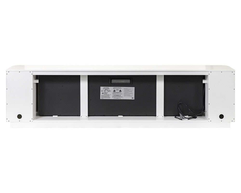 Martin Furniture - Uptown Modern 84in Fireplace Console In White - IMUP380FPW veiw 4