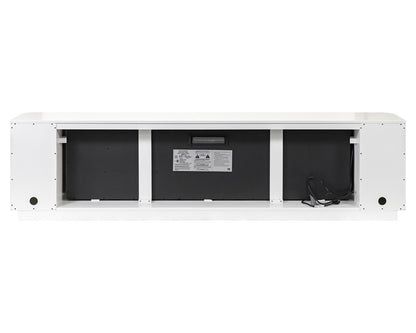 Martin Furniture - Uptown Modern 84in Fireplace Console In White - IMUP380FPW veiw 4