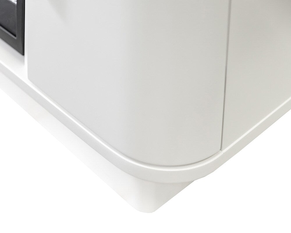 Martin Furniture - Uptown Modern 84in Fireplace Console In White - IMUP380FPW veiw 7