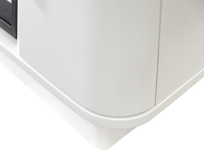 Martin Furniture - Uptown Modern 84in Fireplace Console In White - IMUP380FPW veiw 7