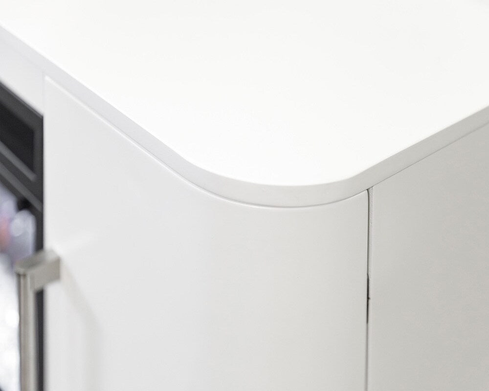 Martin Furniture - Uptown Modern 84in Fireplace Console In White - IMUP380FPW veiw 8