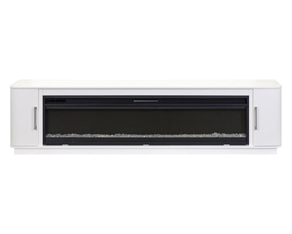 Martin Furniture - Uptown Modern 96in Fireplace Console In White - IMUP396FPW veiw 2