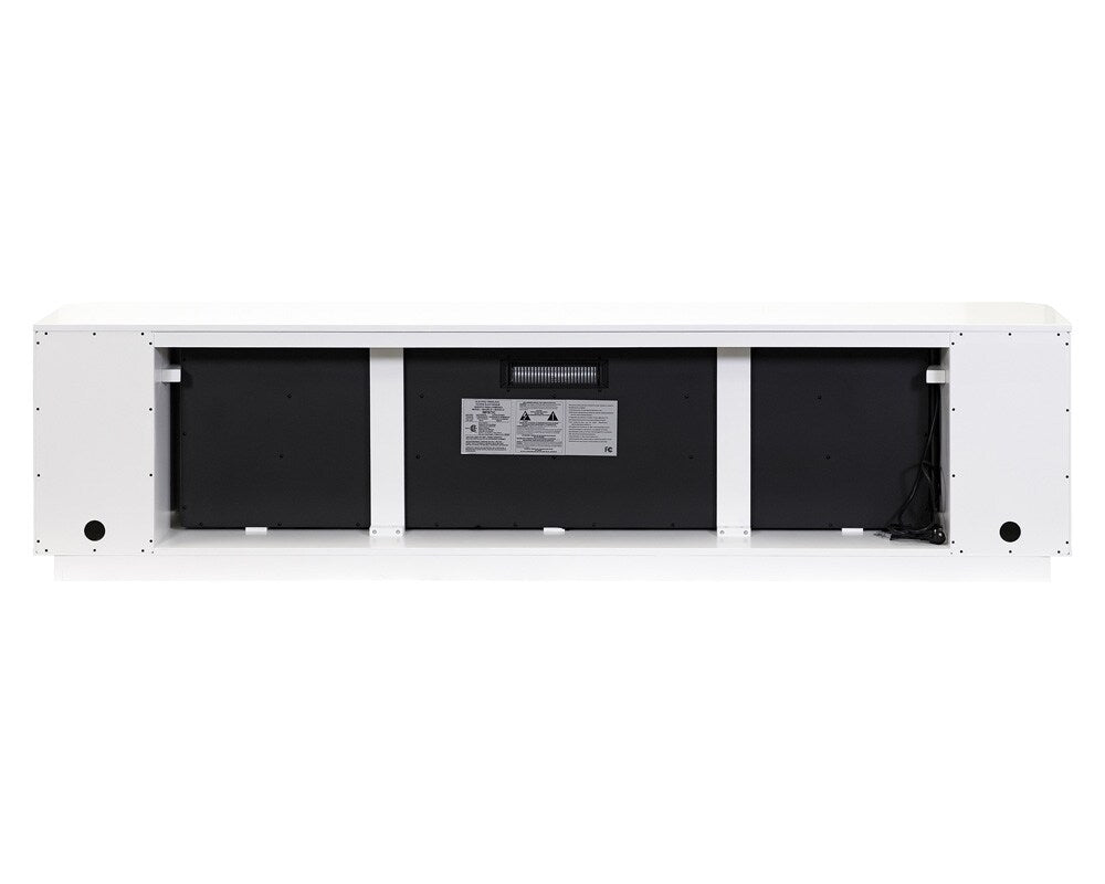 Martin Furniture - Uptown Modern 96in Fireplace Console In White - IMUP396FPW veiw 4