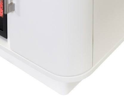 Martin Furniture - Uptown Modern 96in Fireplace Console In White - IMUP396FPW veiw 7