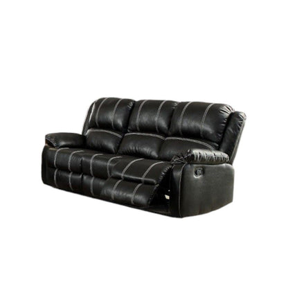 ACME Furniture - Zuriel Motion Sofa - Black Synthetic Leather - LV52285 veiw 1