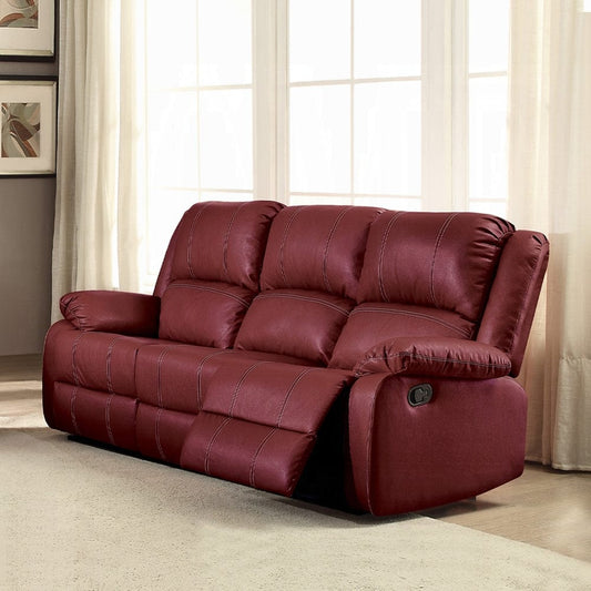 ACME Furniture - Zuriel Motion Sofa - Red Synthetic Leather - LV52150 view 2