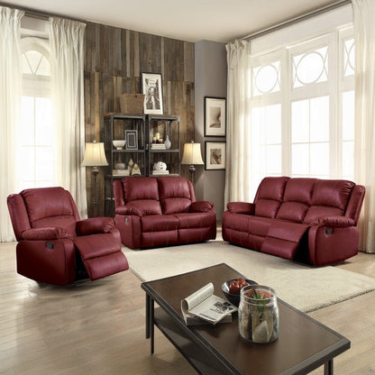 ACME Furniture - Zuriel Motion Sofa - Red Synthetic Leather - LV52150 view 3
