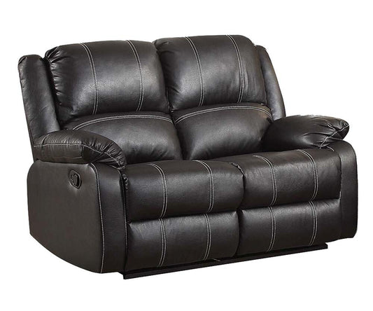 ACME Furniture - Zuriel Motion Loveseat - Black Synthetic Leather - LV52286 veiw 1