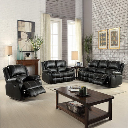 ACME Furniture - Zuriel Motion Rocker Recliner - Black Synthetic Leather - LV52287 view 3