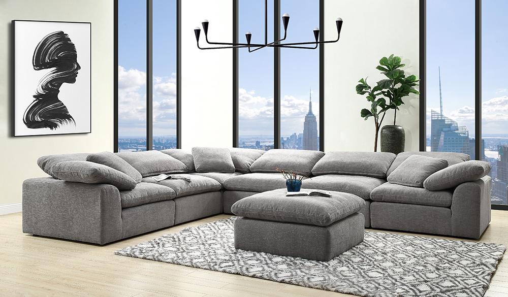 ACME Furniture - Naveen Modular - Armless Chair - Gray Linen - LV55140 veiw 6