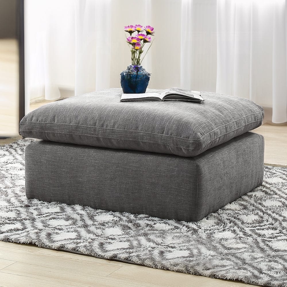ACME Furniture - Naveen Modular - Ottoman - Gray Linen - LV55142 view 4