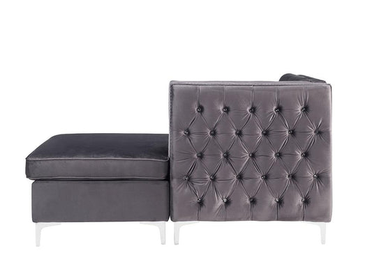 ACME Furniture - Jaszira Modular - Chaise - Gray Velvet - 57373 veiw 2