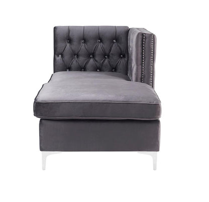 ACME Furniture - Jaszira Modular - Chaise - Gray Velvet - 57373 veiw 3