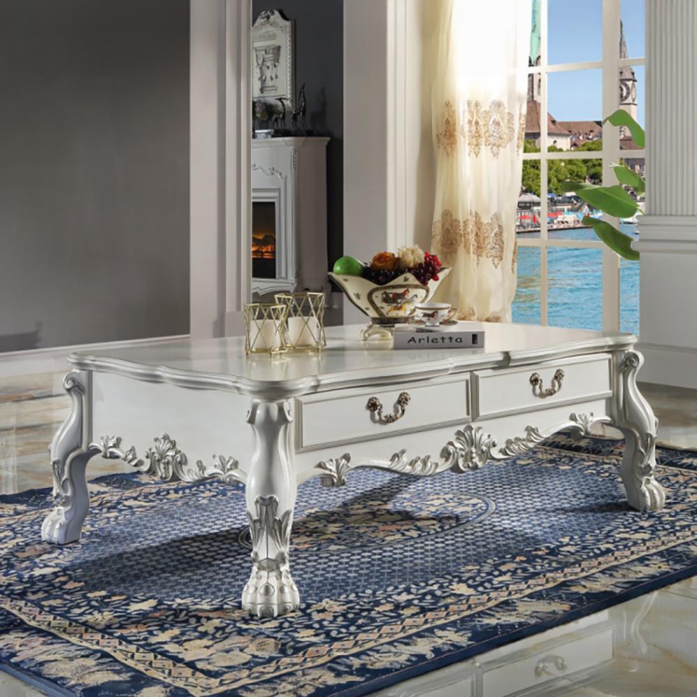 ACME Furniture - Dresden Coffee Table - Bone White Finish - LV01686 veiw 2