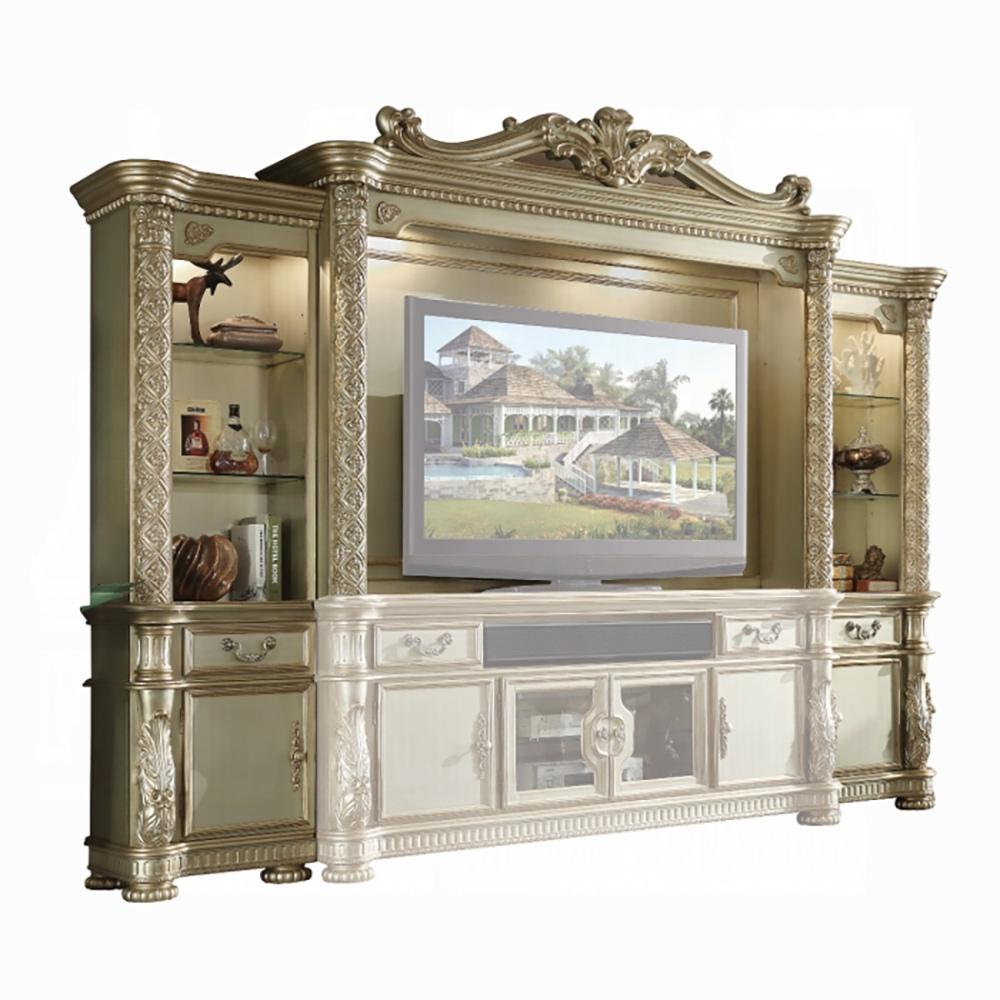 ACME Furniture - Vendome II Entertainment Center - Gold Patina & Bone - 91310 veiw 1