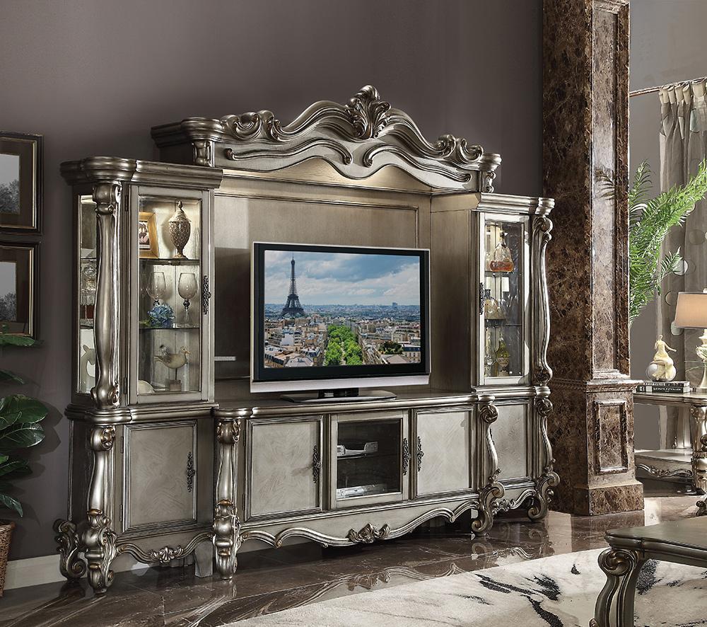 ACME Furniture - Versailles Entertainment Center - Antique Platinum - 91820 veiw 2