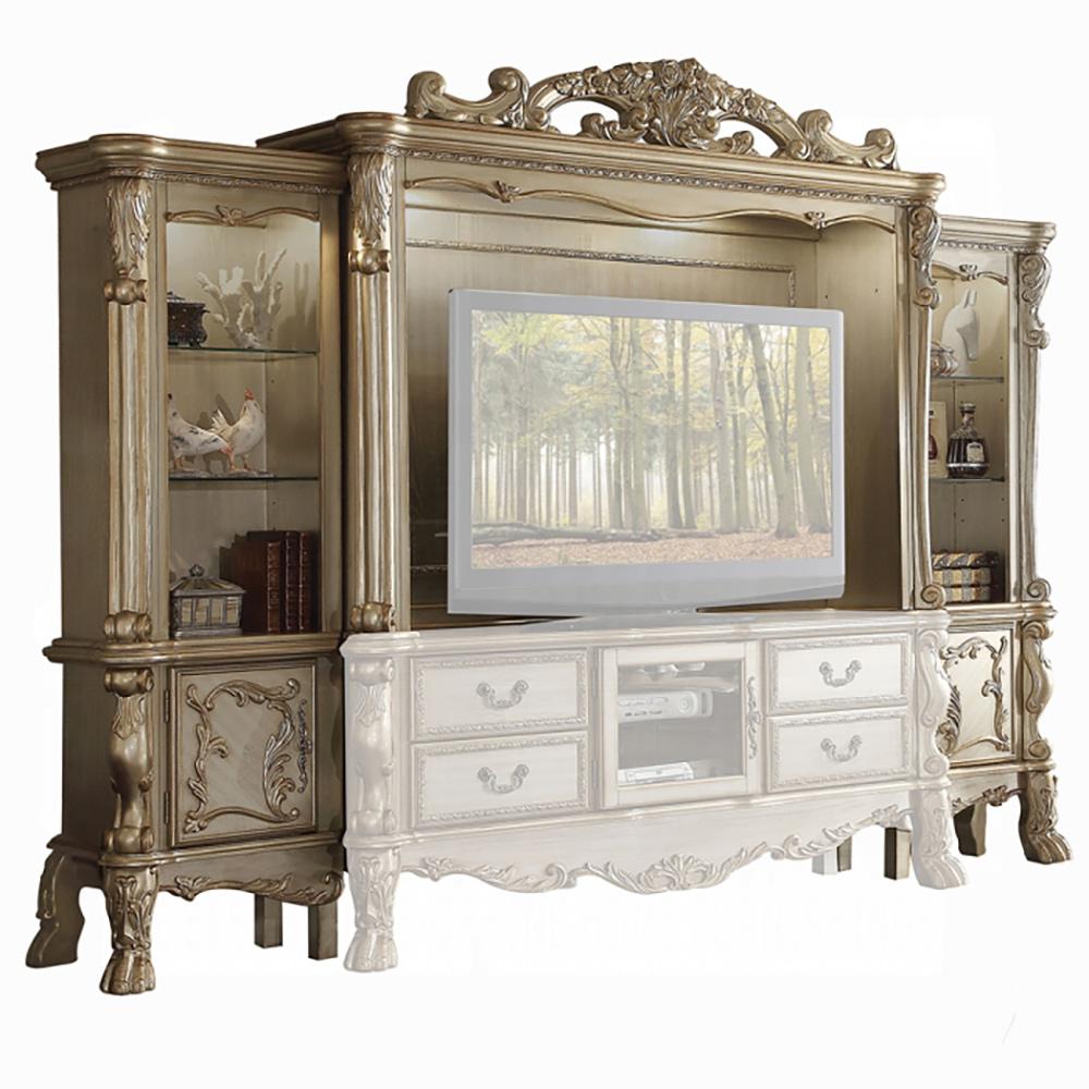 ACME Furniture - Dresden Entertainment Center - Gold Patina & Bone - 91330 veiw 1
