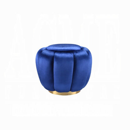 ACME Furniture - Heiress Ottoman - Sapphire Blue Velvet - 96464 veiw 1