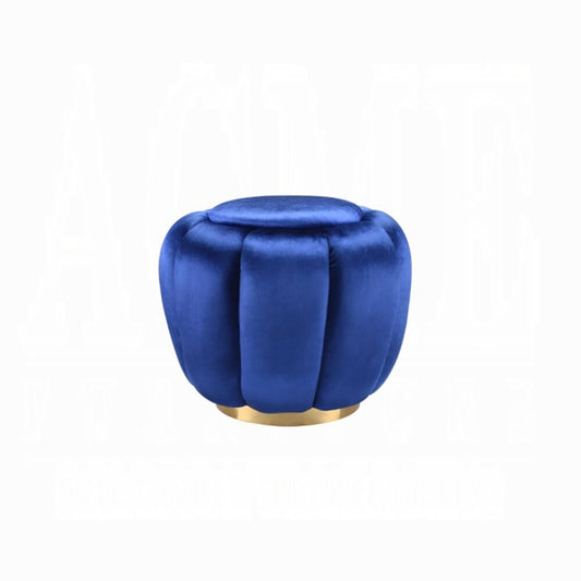 ACME Furniture - Heiress Ottoman - Sapphire Blue Velvet - 96464 veiw 1