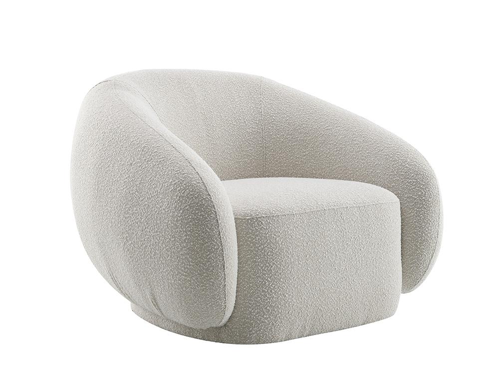 ACME Furniture - Isabel Chair w/Swivel - Beige Boucle - LV02543 veiw 1