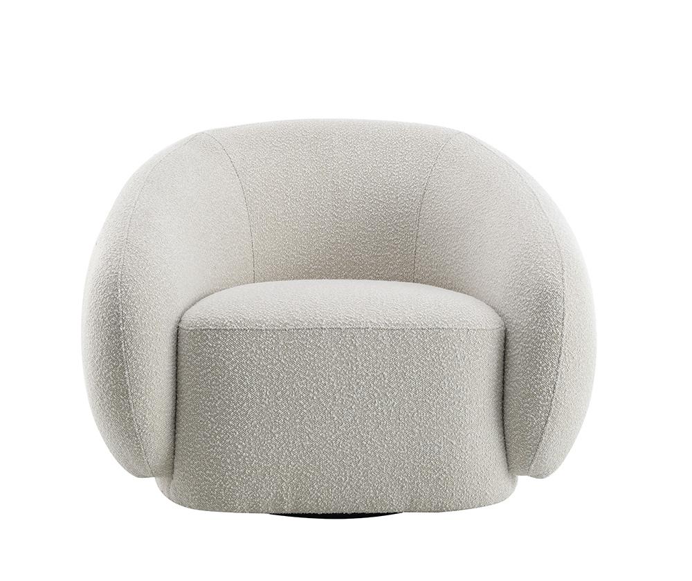 ACME Furniture - Isabel Chair w/Swivel - Beige Boucle - LV02543 veiw 3