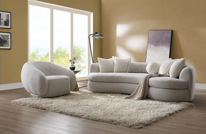 ACME Furniture - Isabel Chair w/Swivel - Beige Boucle - LV02543 veiw 7