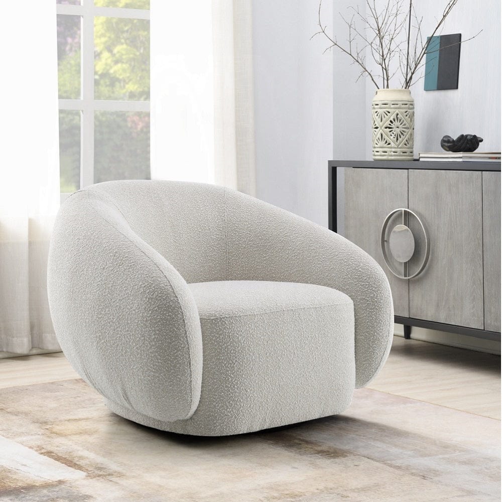 ACME Furniture - Isabel Chair w/Swivel - Beige Boucle - LV02543 veiw 8