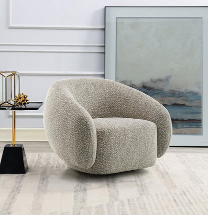 ACME Furniture - Isabel Chair w/Swivel - 2-Tone Brown Boucle - LV02568 veiw 1
