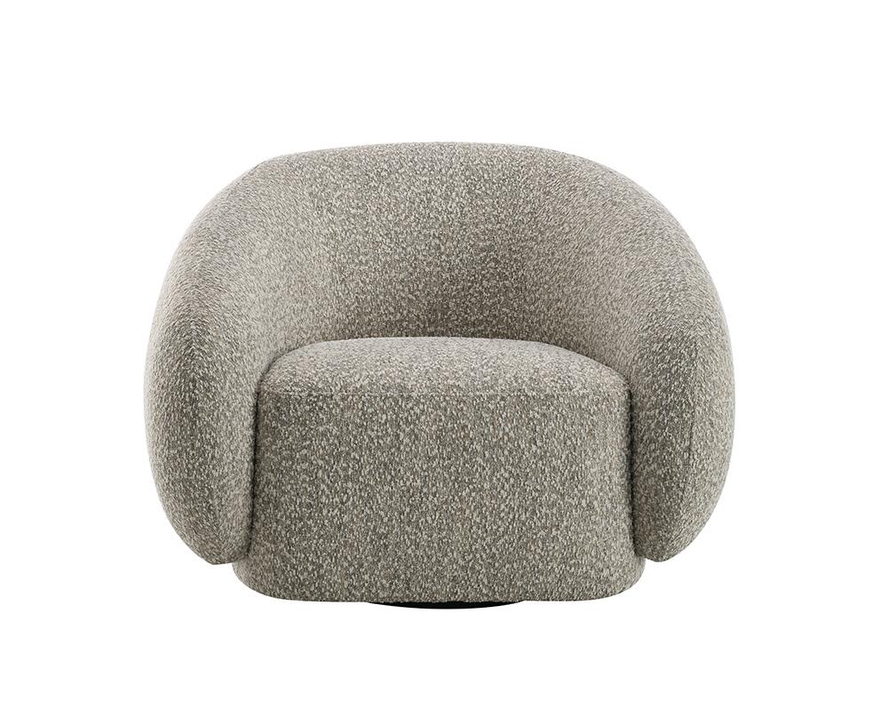 ACME Furniture - Isabel Chair w/Swivel - 2-Tone Brown Boucle - LV02568 veiw 3