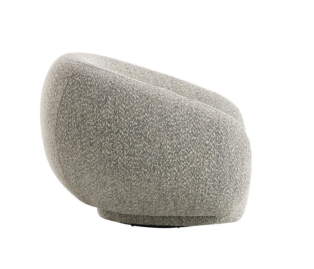 ACME Furniture - Isabel Chair w/Swivel - 2-Tone Brown Boucle - LV02568 veiw 4