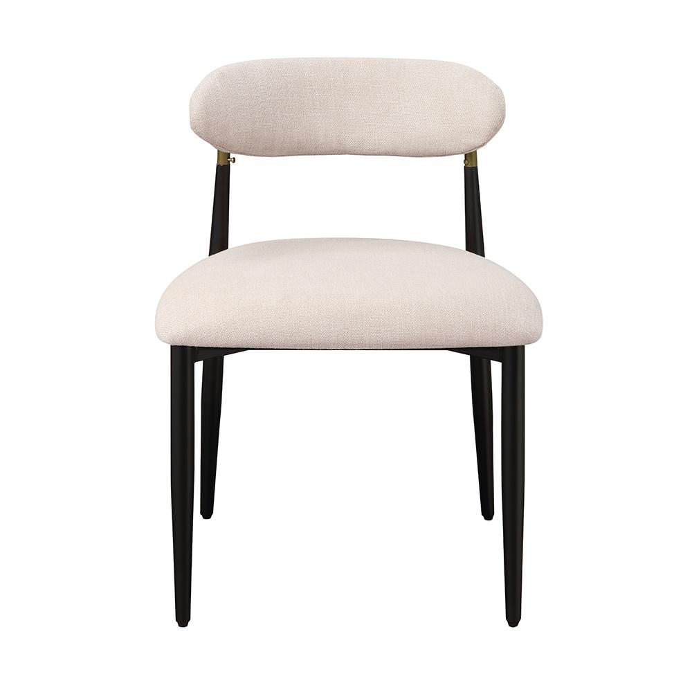ACME Furniture - Jaramillo Side Chair (Set of 2) - Beige Fabric & Black Finish - DN02694 view 2