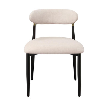 ACME Furniture - Jaramillo Side Chair (Set of 2) - Beige Fabric & Black Finish - DN02694 view 2
