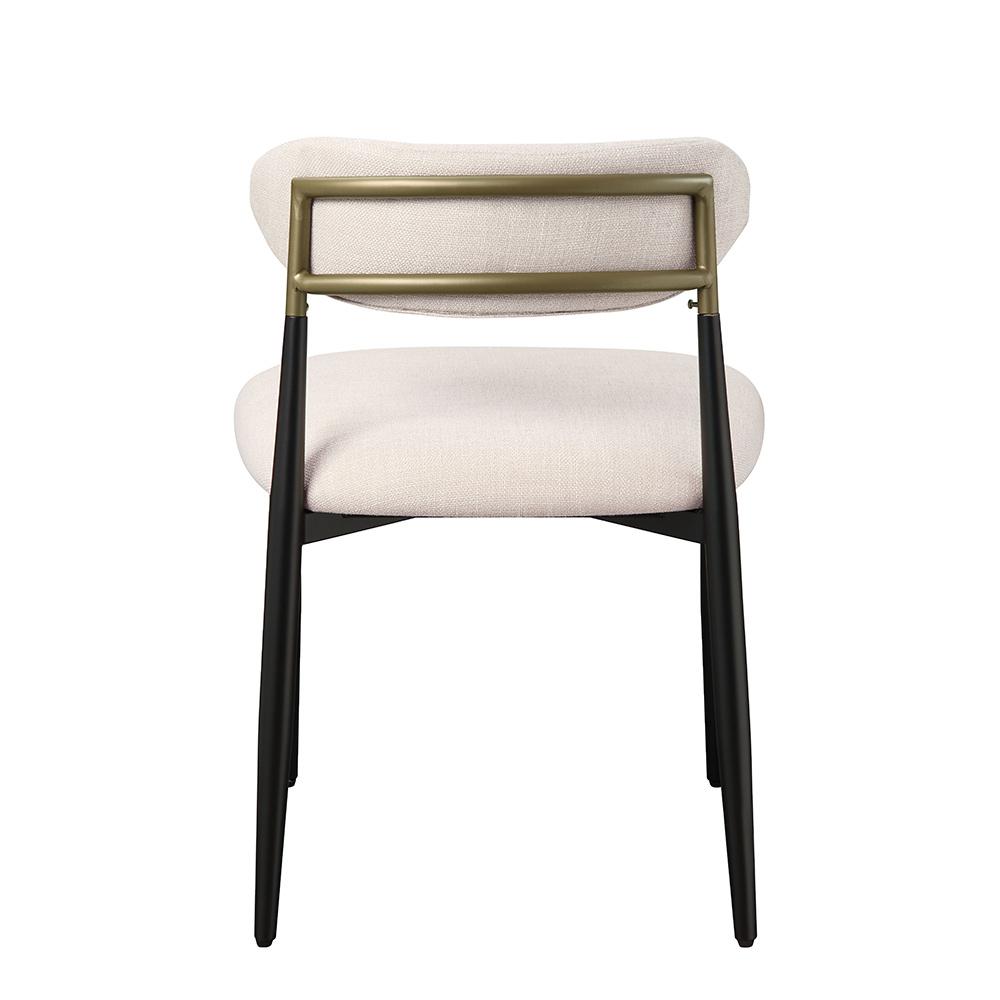 ACME Furniture - Jaramillo Side Chair (Set of 2) - Beige Fabric & Black Finish - DN02694 view 3