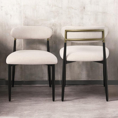 ACME Furniture - Jaramillo Side Chair (Set of 2) - Beige Fabric & Black Finish - DN02694 view 7