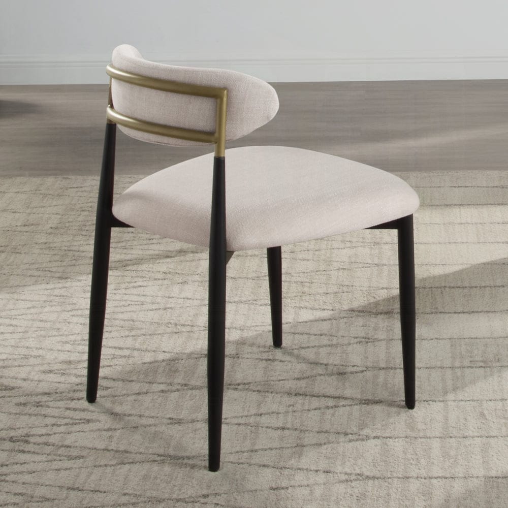 ACME Furniture - Jaramillo Side Chair (Set of 2) - Beige Fabric & Black Finish - DN02694 view 8
