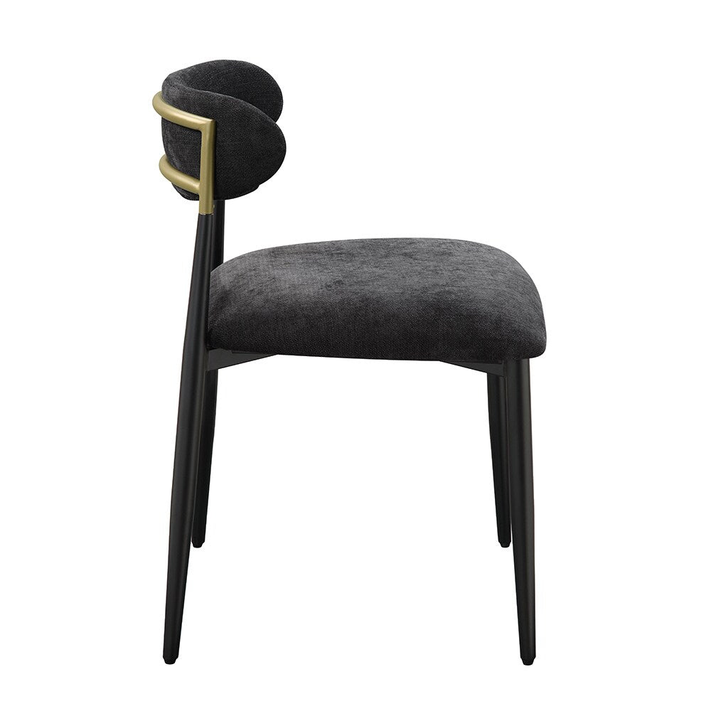 ACME Furniture - Jaramillo Side Chair (Set of 2) - Black Fabric & Black Finish - DN02693 view 4