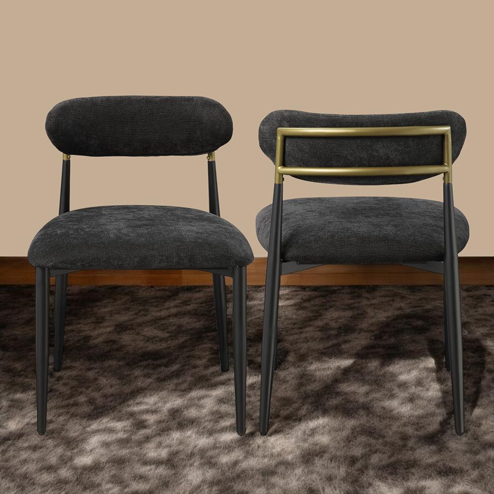 ACME Furniture - Jaramillo Side Chair (Set of 2) - Black Fabric & Black Finish - DN02693 veiw 7